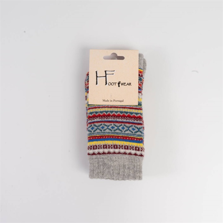 【HFOOTWEAR】FAIR ISLE ウール混 ソックス 2026