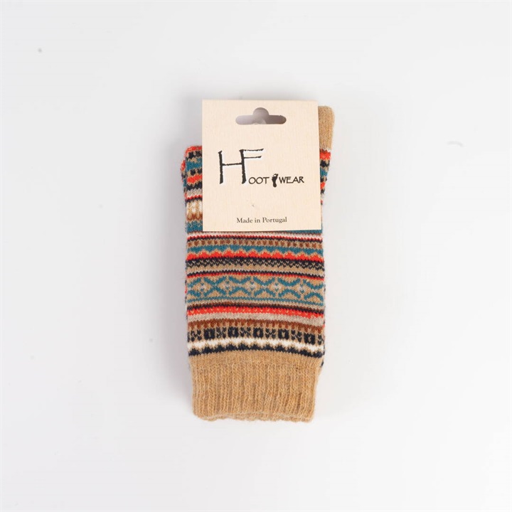 【HFOOTWEAR】FAIR ISLE ウール混 ソックス 2026