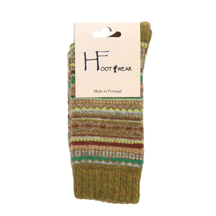 【HFOOTWEAR】FAIR ISLE ウール混 ソックス 2026