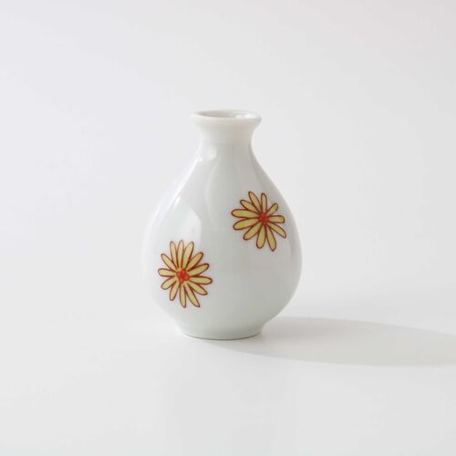 お値引！ヴィンテージ　九谷焼　一輪挿し　鶴首　白磁　極美品　極希少 日本製 九谷焼 北陸伝統工芸 鶴 つる ツル 引出物 徳利 とっくり