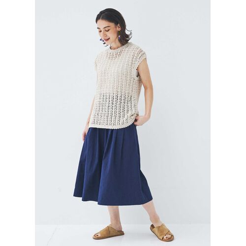 People Tree】 ベスト かぎ針編み ニット 手編み 208015｜てんとてん