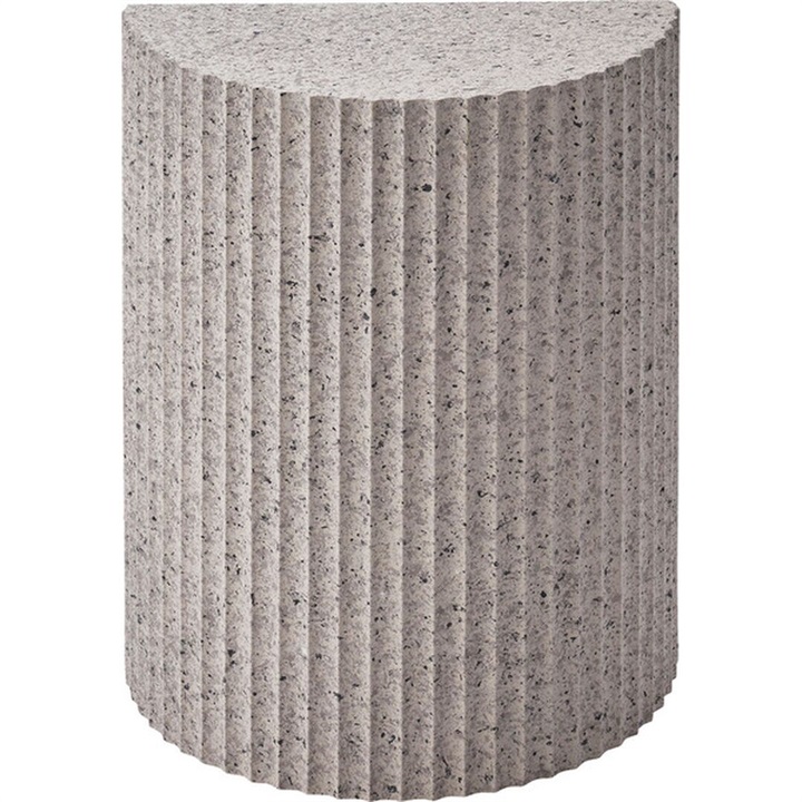 テラゾーサイドテーブル ハーフラウンド ライトグレー|てんとてん テラゾーサイドテーブル ハーフラウンド ライトグレー|てんとてん