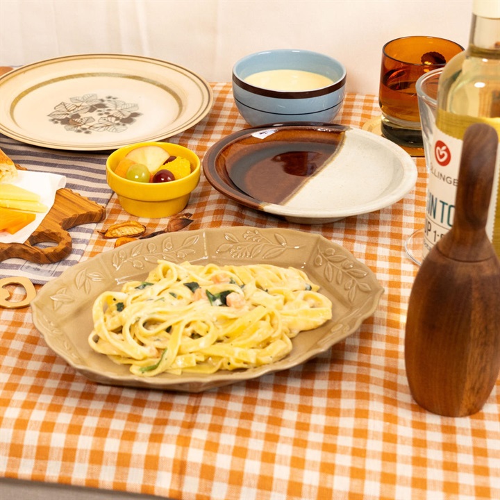 鳥取 因幡焼】 5寸皿 掛け分け 15cm｜てんとてん｜インテリア雑貨