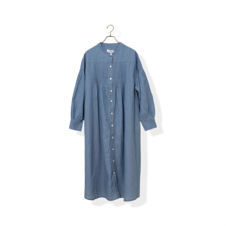 キャピタル シャツデニムピンタックシャツワンピース EK-207 1 S 紺  