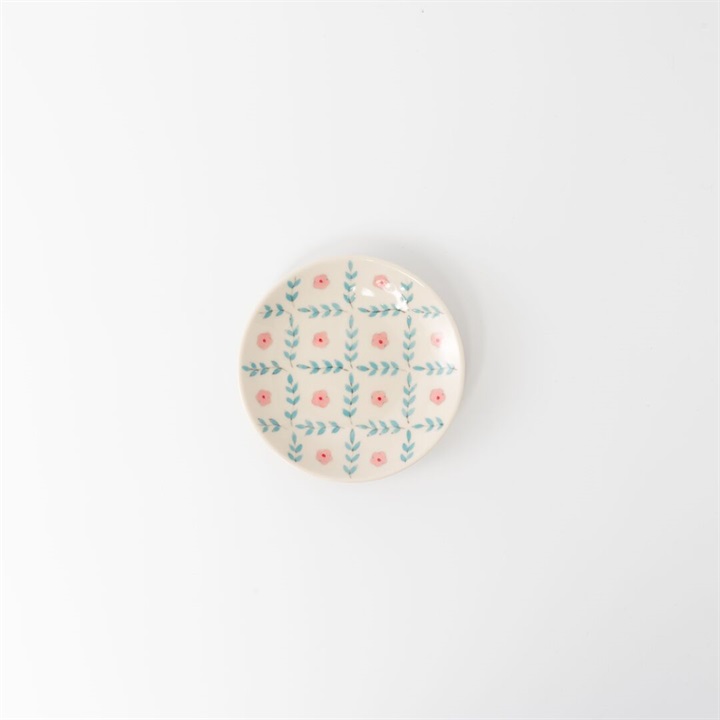 井川 絢子】絵付3寸皿 花菱 約Φ10.5cm｜てんとてん｜インテリア