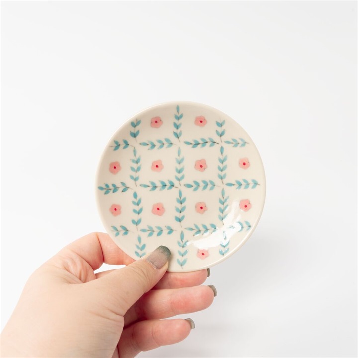 井川 絢子】絵付3寸皿 花菱 約Φ10.5cm｜てんとてん｜インテリア