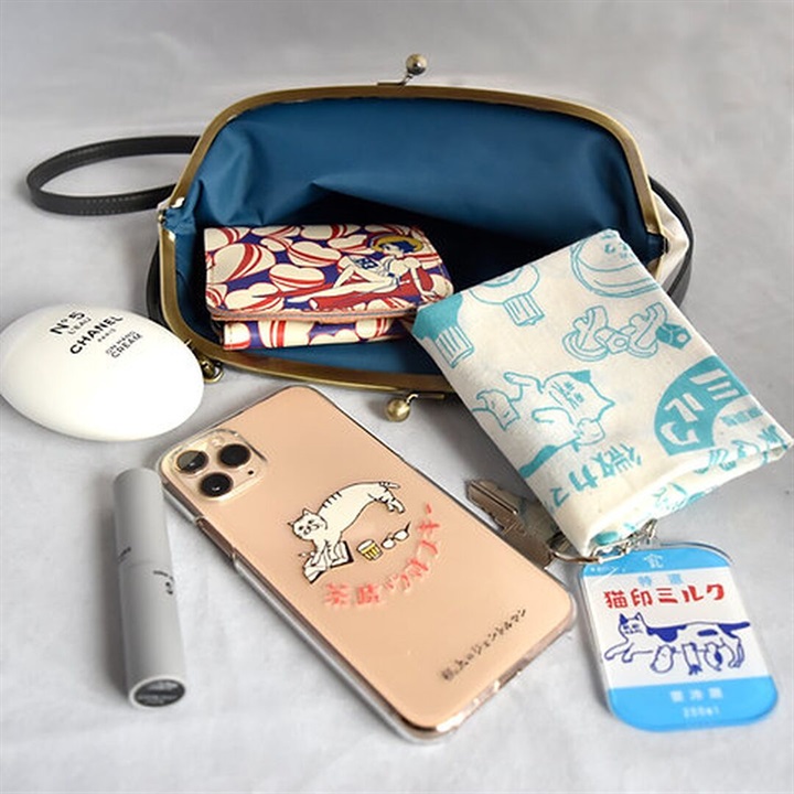 星羊社】猫印ミルク がま口ショルダー｜てんとてん｜インテリア雑貨