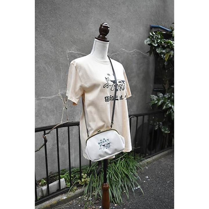 星羊社】猫印ミルク がま口ショルダー｜てんとてん｜インテリア雑貨