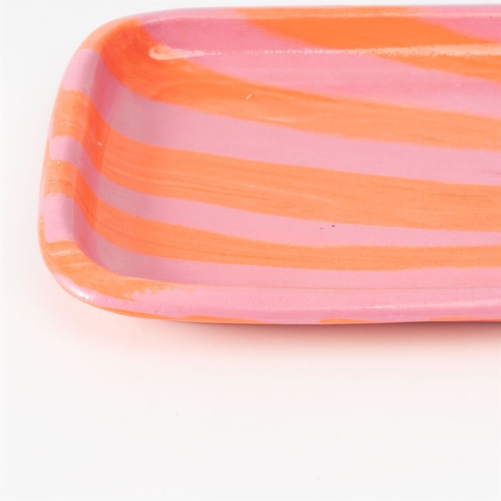 賀来瞳】rectangle plate 四角皿 練り込み 約W15.5～16×D11.5cm｜てん