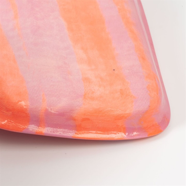 賀来瞳】rectangle plate 四角皿 練り込み 約W15.5～16×D11.5cm｜てん