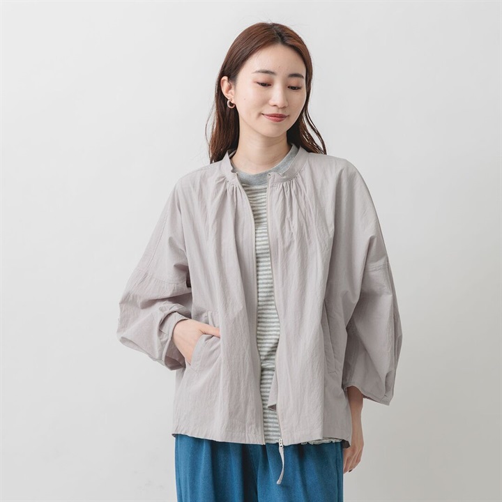 M.M.O】ロールアップ袖ジップブルゾン｜てんとてん｜インテリア