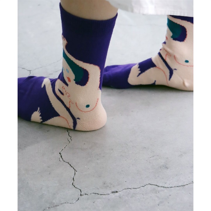 KIVISDOU】キャーえっち！ クルーソックス2P｜てんとてん｜インテリア