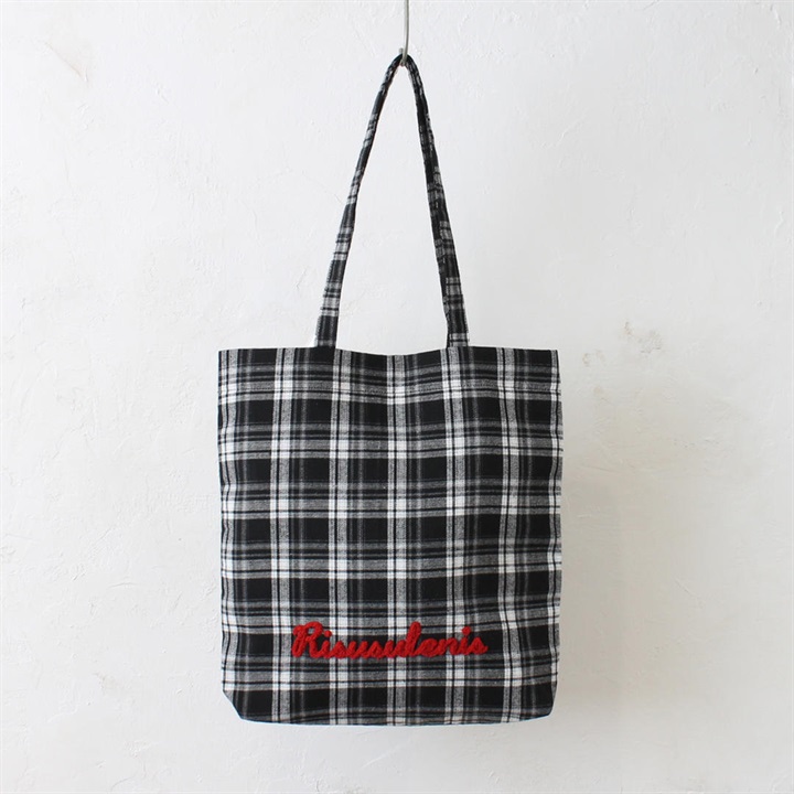SOBIA】ロゴサガラ刺繍チェックトートバッグ｜てんとてん｜インテリア