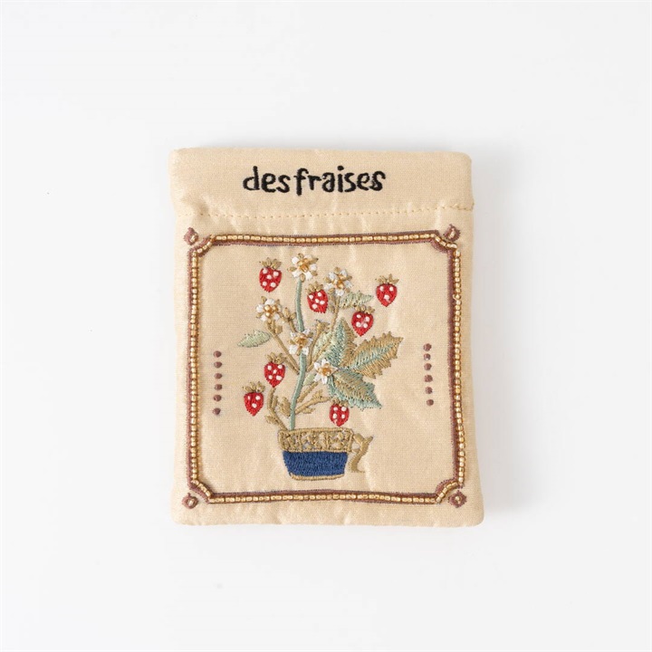 artipur COTTAGE】ボタニカル刺繍ポーチ｜てんとてん｜インテリア雑貨