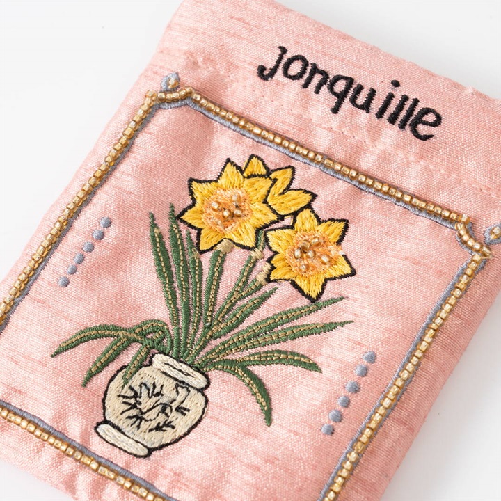 artipur COTTAGE】ボタニカル刺繍ポーチ｜てんとてん｜インテリア雑貨