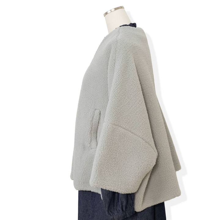 YURK Geniet van】長袖前開き ボアジャケット｜てんとてん｜インテリア