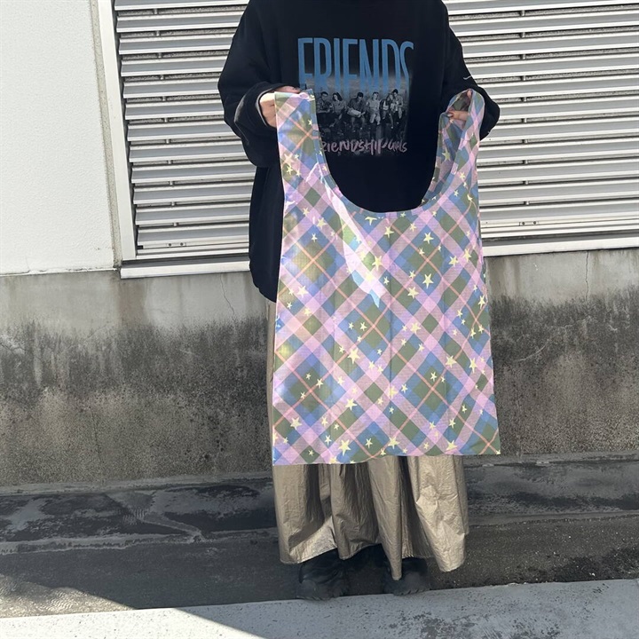 BAGGU】STANDARD BAGGU エコバッグ チェック｜てんとてん｜インテリア