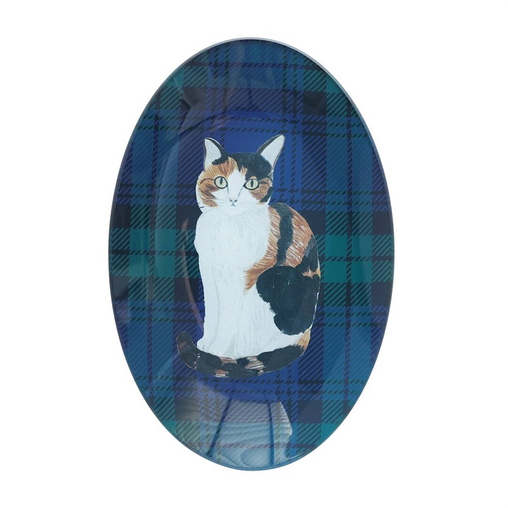 松尾ミユキ】Glass Oval plate 20cm ガラスオーバルプレート｜てんと