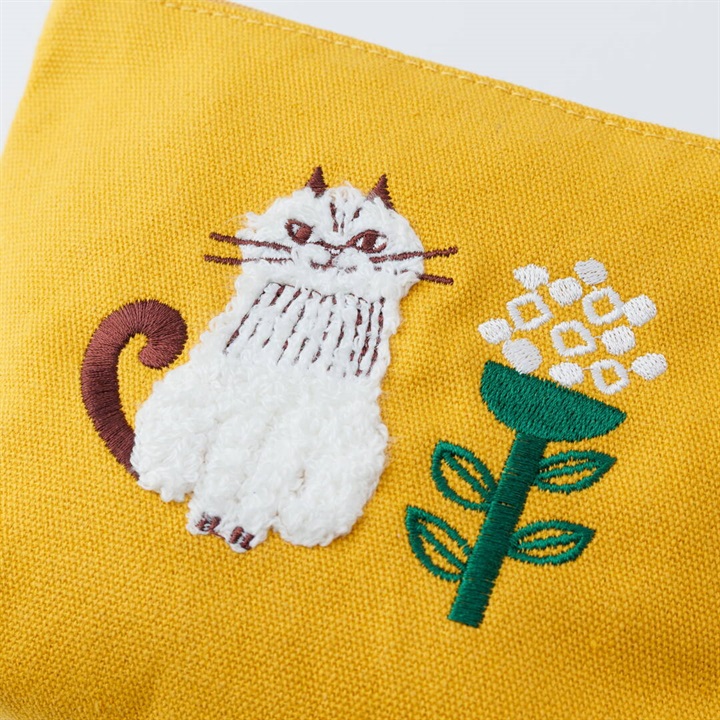 fikalycka】舟形ポーチ サガラ刺繍｜てんとてん｜インテリア雑貨・食器